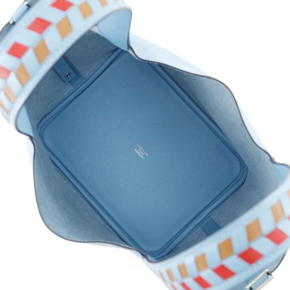 HERMES Picotin LockMM Handbag Tresage light blue Epsom Women - Picture 2 of 9